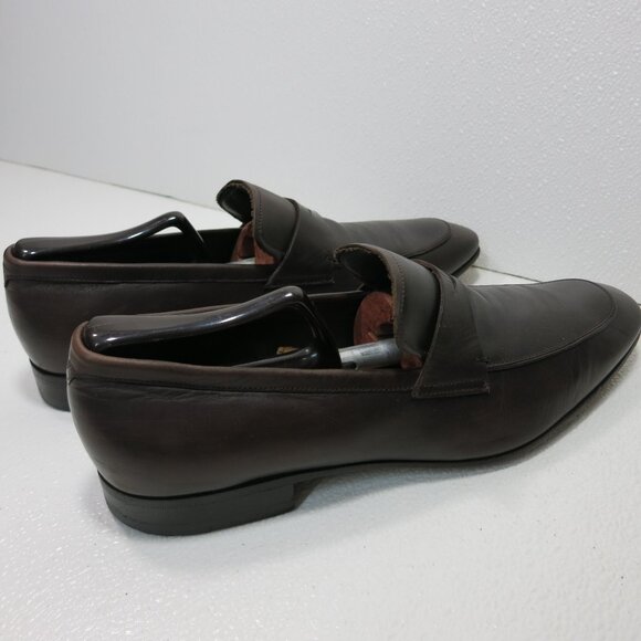 Emporio Armani Leather Dress Strap Loafers Footwear Men\'s Shoes Italy Sz 8 main image 6
